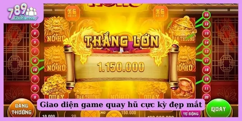 Giao diện game nổ hũ cực kỳ đẹp mắt 