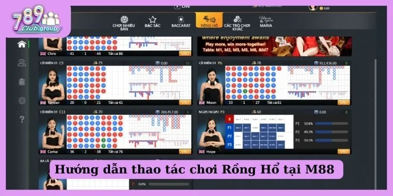 Thao tác chơi Rồng Hổ M88 cực kỳ đơn giản